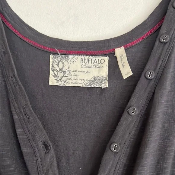 Buffalo David Bitton Gray Asymmetrical Wrap Sundress - Picture 13 of 15